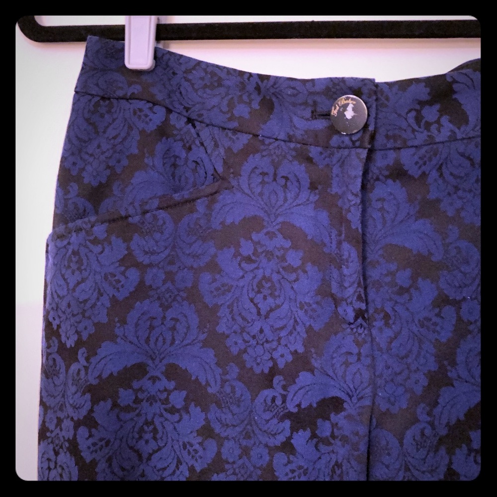 Ted Baker black & blue pattern pants
